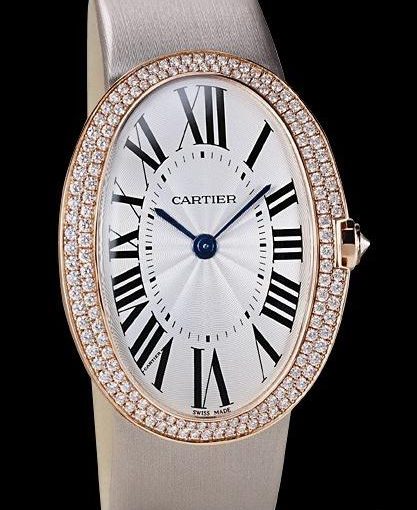 Large-Sized Cartier Baignoire Knockoff Watches UK With Silvering Dials For Elegant Ladies