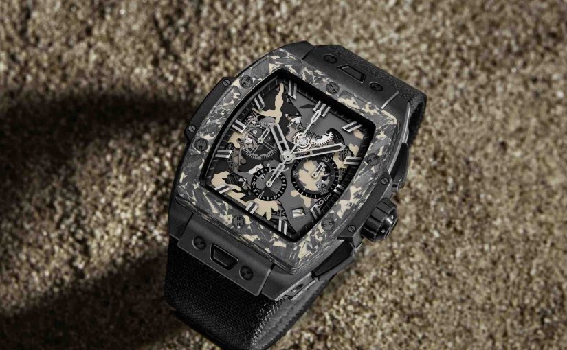 UK Best Quality Replica Hublot Spirit of Big Bang Ceramic Carbon Beige Camo Watch